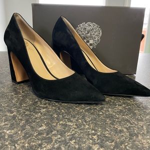 Vince Camuto black suede heels